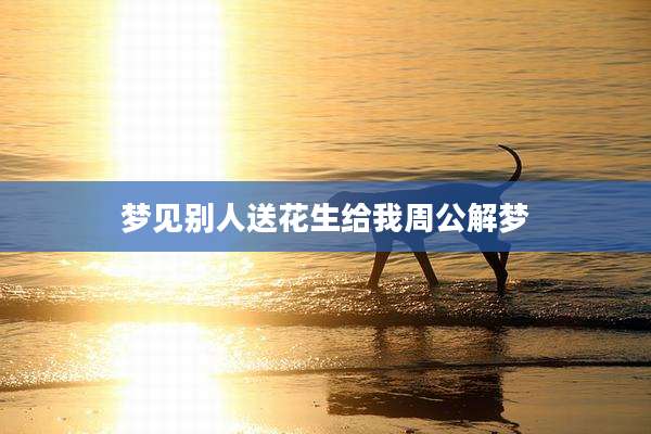 梦见别人送花生给我周公解梦