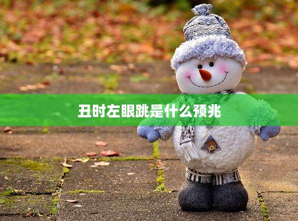 丑时左眼跳是什么预兆