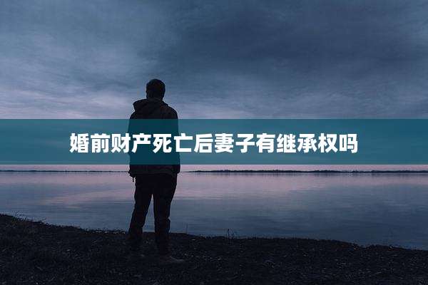 婚前财产死亡后妻子有继承权吗