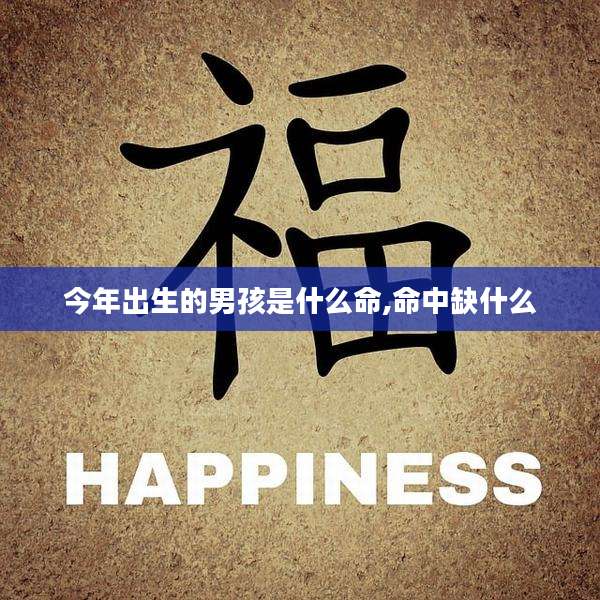 今年出生的男孩是什么命,命中缺什么