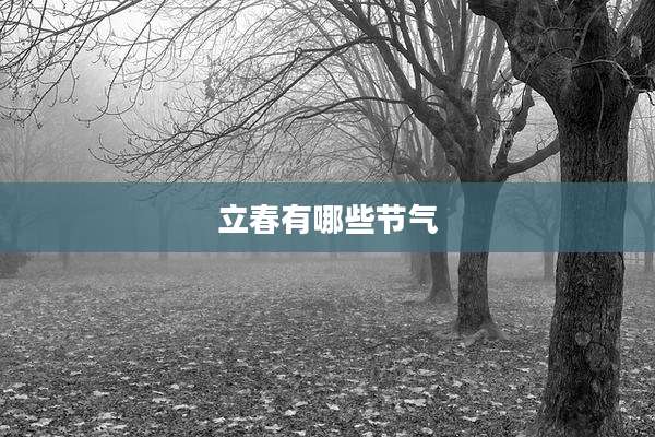 立春有哪些节气