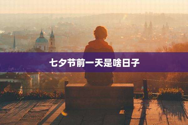 七夕节前一天是啥日子