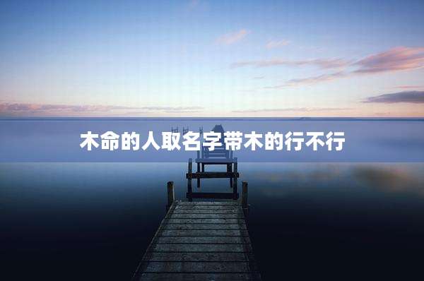 木命的人取名字带木的行不行