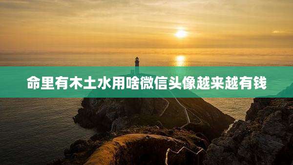命里有木土水用啥微信头像越来越有钱