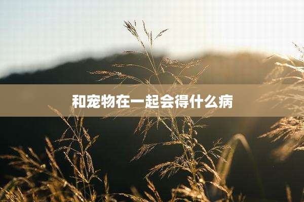 和宠物在一起会得什么病