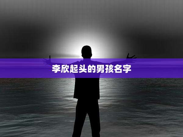 李欣起头的男孩名字