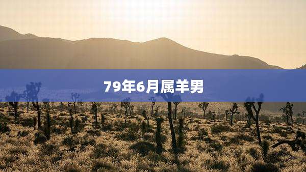 79年6月属羊男