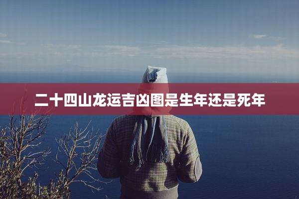 二十四山龙运吉凶图是生年还是死年