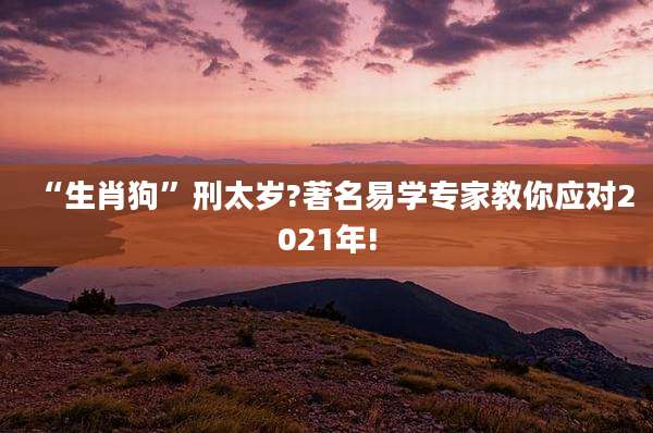“生肖狗”刑太岁?著名易学专家教你应对2021年!