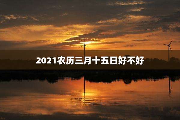 2021农历三月十五日好不好