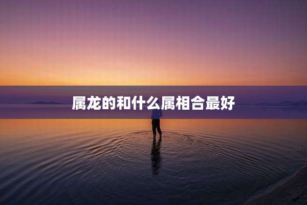 属龙的和什么属相合最好
