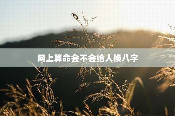 网上算命会不会给人换八字