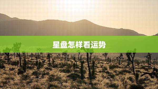 星盘怎样看运势