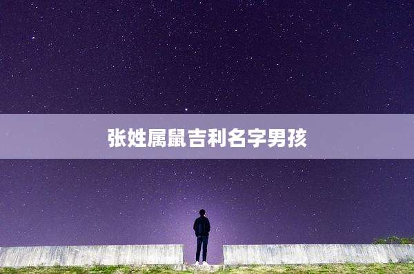 张姓属鼠吉利名字男孩