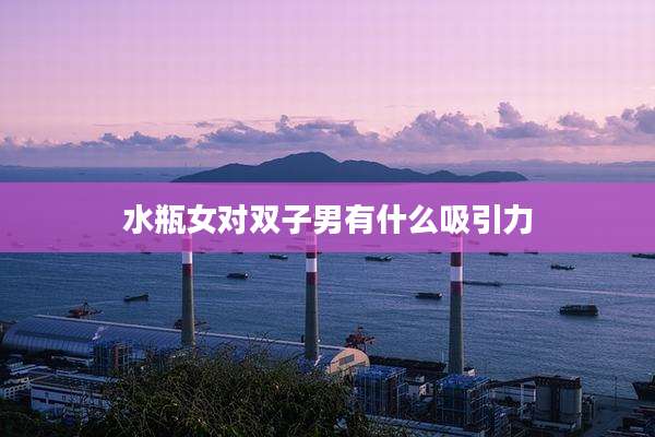 水瓶女对双子男有什么吸引力