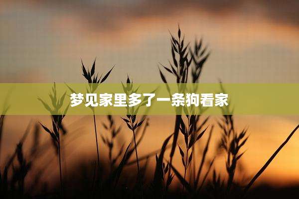 梦见家里多了一条狗看家