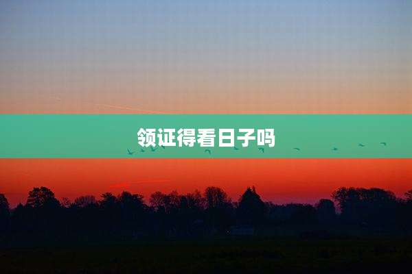 领证得看日子吗