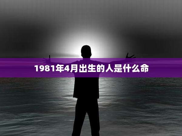 1981年4月出生的人是什么命