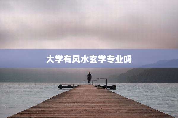 大学有风水玄学专业吗