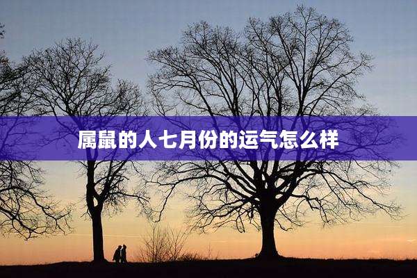 属鼠的人七月份的运气怎么样