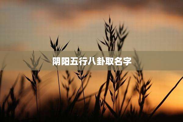 阴阳五行八卦取名字