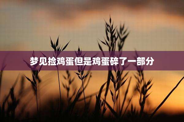 梦见捡鸡蛋但是鸡蛋碎了一部分