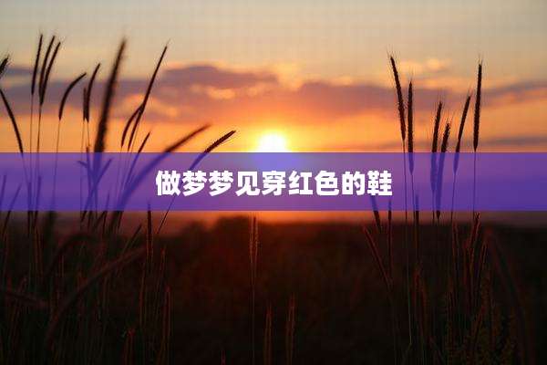 做梦梦见穿红色的鞋