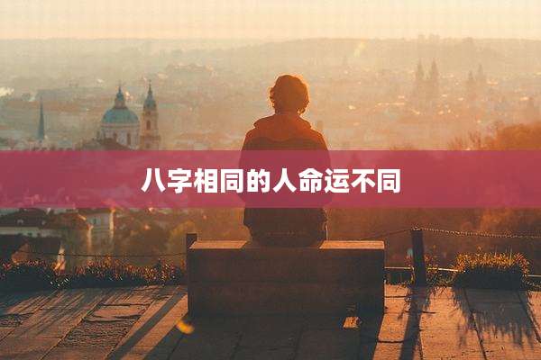 八字相同的人命运不同