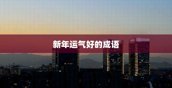 新年运气好的成语