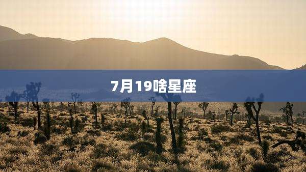 7月19啥星座