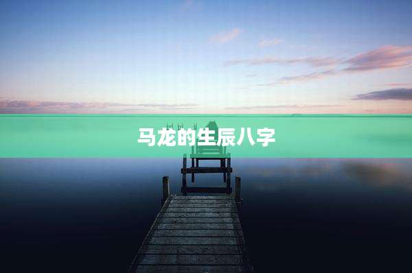 马龙的生辰八字