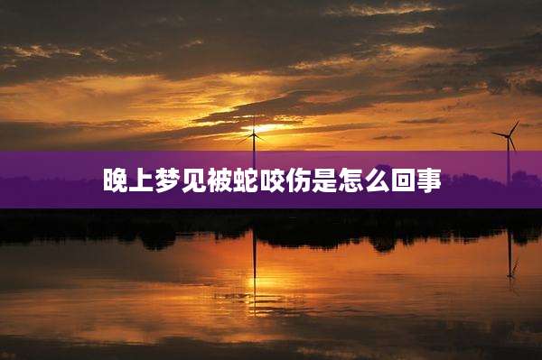 晚上梦见被蛇咬伤是怎么回事