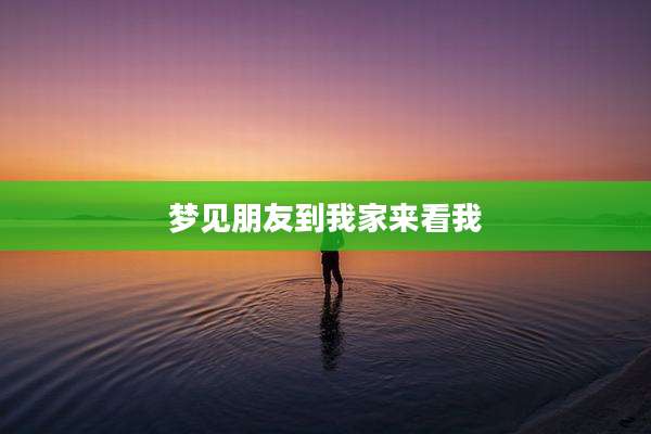 梦见朋友到我家来看我