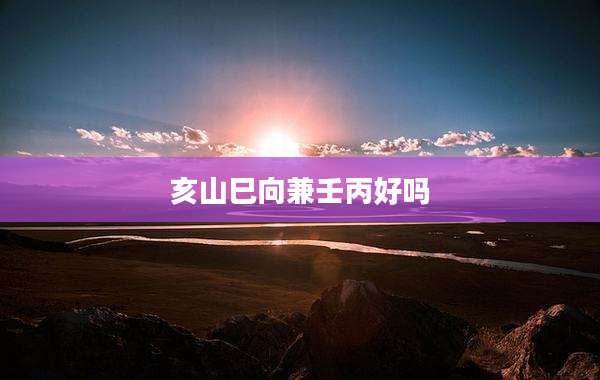 亥山巳向兼壬丙好吗