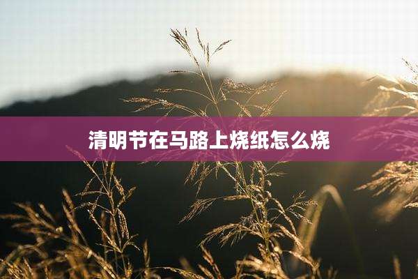 清明节在马路上烧纸怎么烧