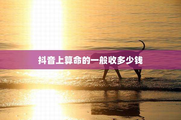 抖音上算命的一般收多少钱