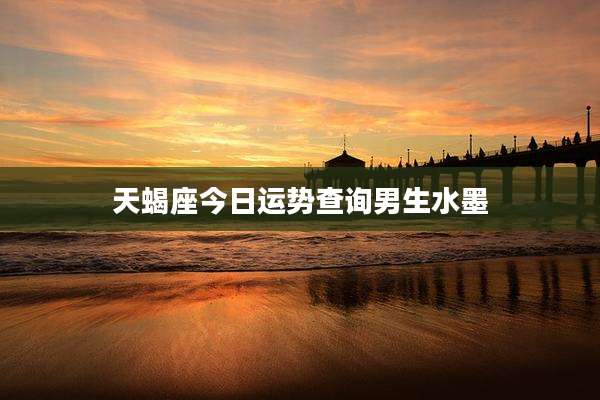 天蝎座今日运势查询男生水墨