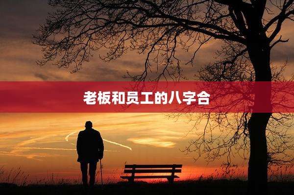 老板和员工的八字合