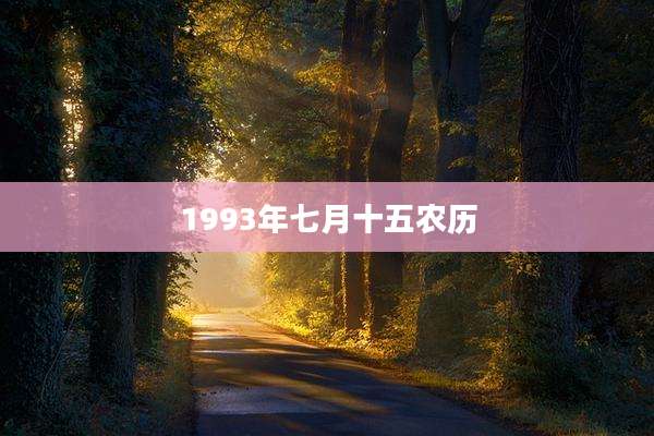 1993年七月十五农历