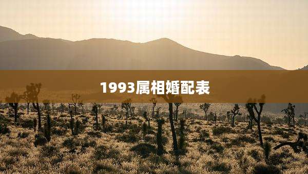 1993属相婚配表