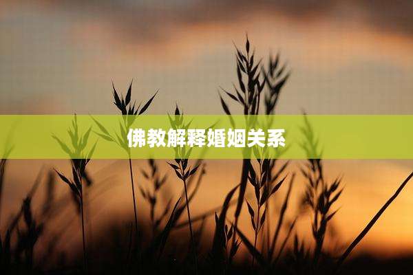 佛教解释婚姻关系