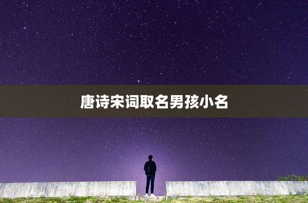 唐诗宋词取名男孩小名