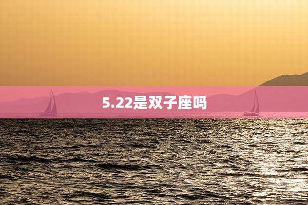 5.22是双子座吗