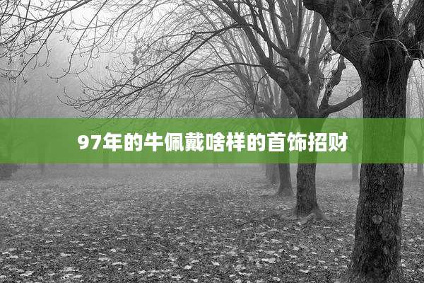 97年的牛佩戴啥样的首饰招财