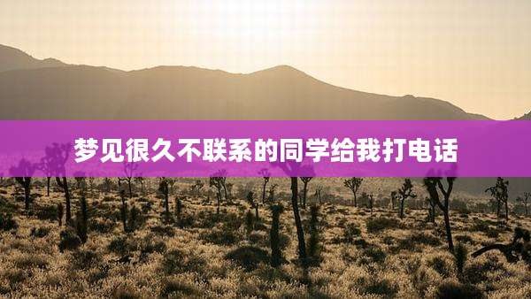 梦见很久不联系的同学给我打电话