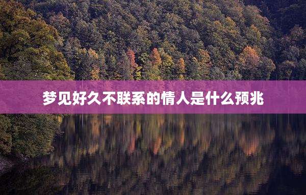 梦见好久不联系的情人是什么预兆