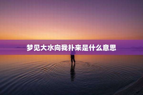 梦见大水向我扑来是什么意思