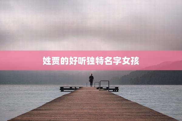 姓贾的好听独特名字女孩