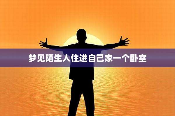 梦见陌生人住进自己家一个卧室