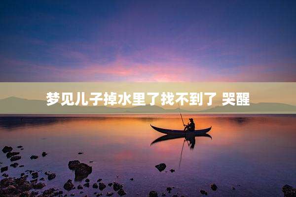 梦见儿子掉水里了找不到了 哭醒